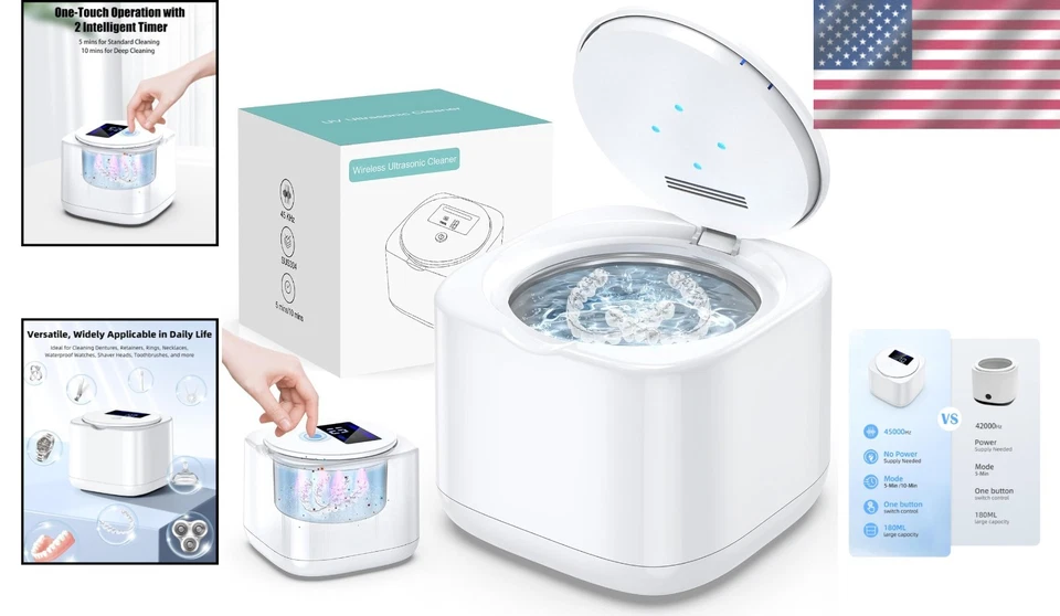 Limpiador retenedor ultrasónico Invisalign UV-Dental Pod alineador de dentaduras protector bucal Foto 1 de 4