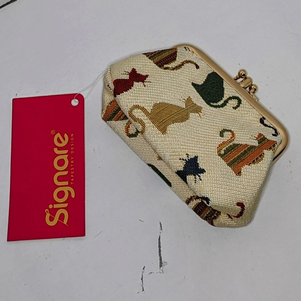 Signare Morning Garden Double Section Coin Frame Purse Tapestry