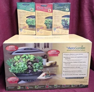 NUEVO Aero Garden Aeroponic/Hydro Technology Jardín Interior + 3 Kits de Semillas. Foto 1 de 4