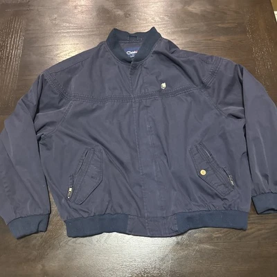 Chaqueta Catalina De Colección Para Hombres X Grande Azul Golf Ligera Bombardero Bolsillos con Cremallera Foto 1 de 4