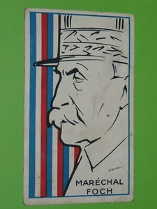 CHROMO 1932 CHOCOLAT REVILLON SILHOUETTES #10 MARECHAL FOCH GUERRE 14-18 - Picture 1 of 2