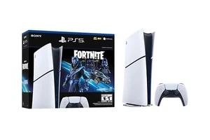 Sony PlayStation 5 Slim Digital Edition Console -Fortnite Cobalt Star Bundle NEW - Picture 1 of 3