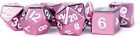 FanRoll by Metallic Dice Games 16mm Metal Polyhedral DND Dice Set: Pink, Role Pl