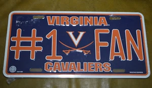 VIRGINIA CAVALIERS AUTO LKW ANHÄNGER NUMMERNSCHILD #1 FAN FUSSBALL SCHILD UNIVERSITÄT - Bild 1 von 3