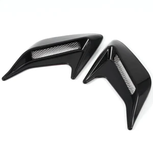 £ 2Pcs Black Car Decorative Air Scoop Outlet Flow Intake Hood Vent Bonnet - Picture 1 of 11