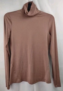 CRZ YOGA Women’s Brown Workout Turtle Neck Top Size XS (0-2) Lightweight LS - Picture 1 of 6
