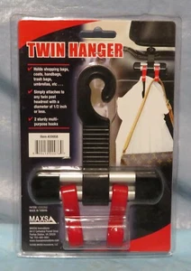 New MAXSA Seat Back Headrest Twin Hook Hanger Holder Car Accessories Set of 2 - Picture 1 of 2