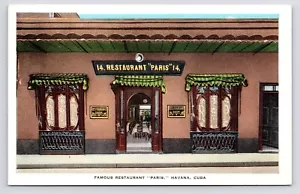 um 1920~Restaurant Paris~Havanna Kuba~O Reilly Street~Innenstadt~Vintage Postkarte - Bild 1 von 2