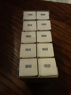 10PCS 1N43 70V, 5.0MA, GERMANIUM DIODE NOS - Image 1 of 3