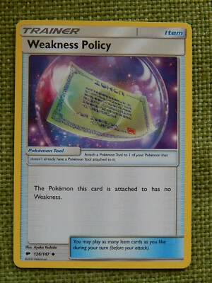 Weakness Policy 126/147 (NM Pokemon Card Burning Shadows Trainer Item Uncommon) - Image 1 of 2