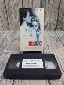 Basic Instinct (VHS, 1992) Sharon Stone, Michael Douglas - Pre-Owned, Good Cond - Picture 1 of 2
