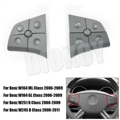 Gray Steering Wheel Switch Button For 2006-2009 Mercedes Benz W164 ML GL CLass - Image 1 of 4