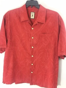 Jamaica Jaxx XL Mens Orange 100% Silk Casual Camp Shirt - Picture 1 of 8