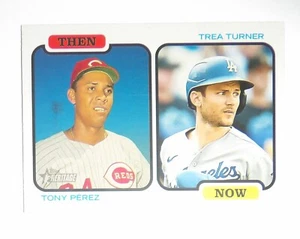 2022 Topps Heritage Then and Now Trea Turner Tony Perez #TAN-PT  Free Shipping - Picture 1 of 2