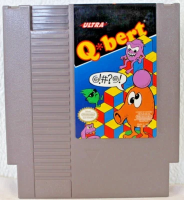 NES Nintendo Q*Bert 1989 Authentic! Game Only - Image 1 of 4