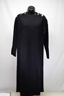 Neuf avec étiquettes tricot Natan laine noire pull robe maxi accents or 1 US taille 4