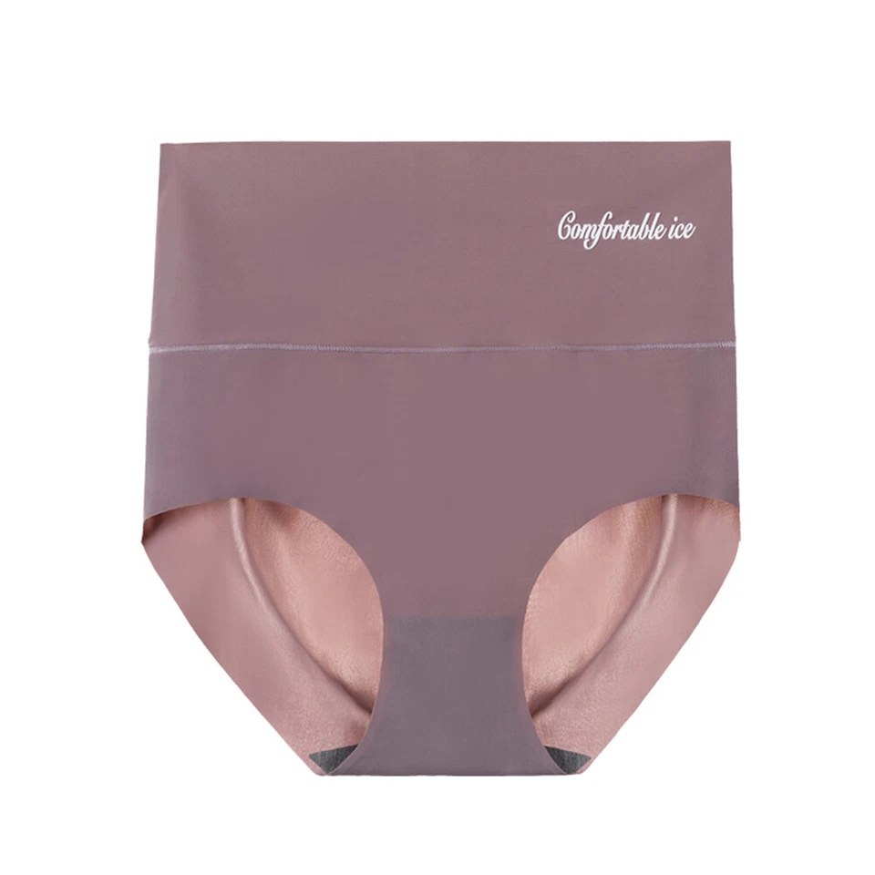 Mujeres Seda Hielo Cintura Alta Damas Ropa Interior Sin Costuras Bragas Calzoncillos Bragas EE. UU.⇓ Foto 1 de 4