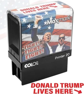 Donald Trump Lives Here Stamp - Self Inking lives here, Red - Picture 1 of 4