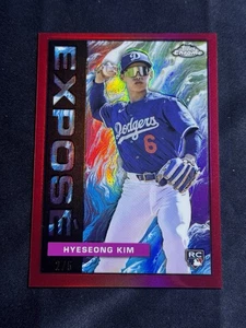2025 TOPPS CROMO HYESEONG KIM EXPOSÉ ROOKIE RIFRATTORE ROSSO /5 #TCE-30 - Foto 1 di 2