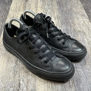 Zapatillas bajas de cuero negras Converse Chuck Taylor All Star Ox para hombre’s 7/mujer’s 9 - Imagen 1 de 13