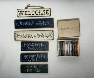 Group of Longaberger wooden hostess title blocks & pottery color selector - Picture 1 of 4