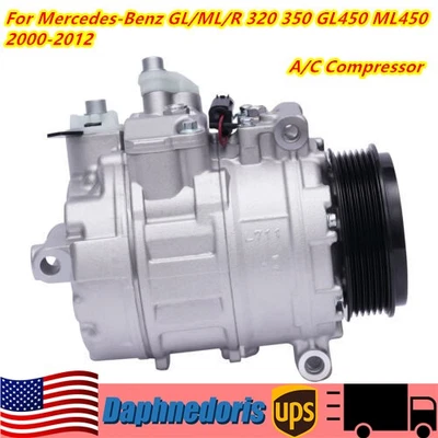 Engine A/C Compressor&Clutch For 00-12 Mercedes-Benz GL/ML/R320 350 GL450 ML450! - Image 1 of 4