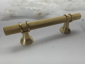 10 Stück 3 Zoll Schrankgriffe gerändelt gebürstet Gold Küche Schrank Griffe Alu... - Bild 1 von 16