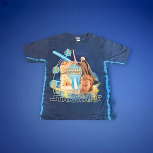 Star Wars Attack Of The Clones Vintage T Shirt Size Youth M Graphic Obi Wan Rare - Picture 1 of 5