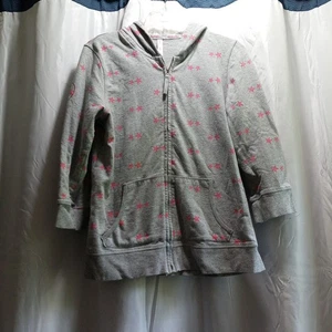 Aeropostale Vintage Quarter Sleeve Gray Hoodie With Pink Stars Size XL - Picture 1 of 4