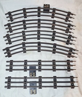 🎅 Vintage O Guage Steel Track Lionel Marx 🚂 4 Curved 12" 🚂 2 Straight 12" - Image 1 of 4