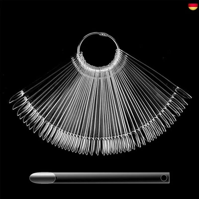 RNITLE Nagel Display[50 Stück],Nagelspitzen Nail Art Tips,Transparent Farbe Karte