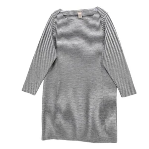 DULUTH TRADING Women's Plus Ponte Pro Dress Gray Striped Size 1X - Picture 1 of 6