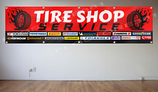 Tire Shop Banner Flag 2X8Ft Michlein Pirelli Hoosier Vulcanizing Shop Flag