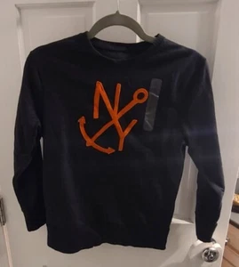 NWT GAP Kids NY Anchor Applique L/S  Navy Sweatshirt -Size 10 - Picture 1 of 4