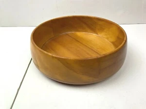 Decorative Wood Fruit/Nut Bowl *Solid/Heavy* Change Counter Decor Vintage 7 1/2" - Picture 1 of 8
