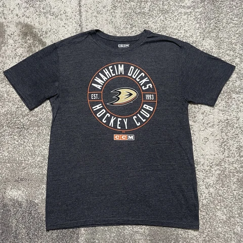 CCM NHL Anaheim Ducks Hockey Shirt Mens Medium Cover