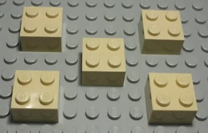 Lego Stein 2x2 Beige 5 Stück - Bild 1 von 1
