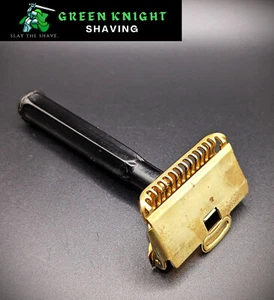 Vintage GEM Junior Einschneidiger Rasierhobel vergoldet - sehr schön! - Bild 1 von 4