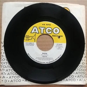 CREAM Badge/What A Bringdown 45 7" CLASSIC POP ROCK Record Vinyl Records 1969 - Picture 1 of 2