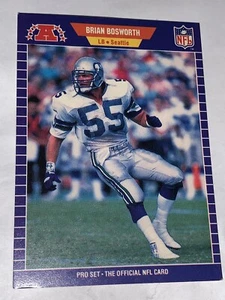1989 Pro Set #391a Brian Bosworth Football Card Seattle Seahawks - Bild 1 von 2
