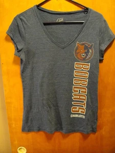 Charlotte Bobcats V Neck T Shirt Ladies Large Not Hornets - Picture 1 of 3