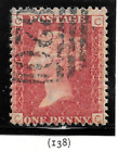 Gb Qv 1868 Sg43 / 44, 1D Penny Red,  Good Used, Plate 138 (Cc)