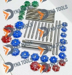 53x VALVE SEAT CUTTER TOOL KIT CARBIDE TIPPED LS1,LS2,KOHLER,CUMMINS V8,V6 HEADS - Picture 1 of 12