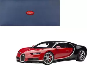 Bugatti Chiron Italian Red and Nocturne Black 1/12 Model Car by Autoart - Picture 1 of 6