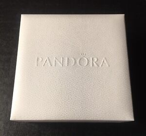 Pandora EMPTY Box ONLY Bracelet Size Cream White 3.5" Black Interior