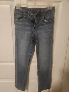 Lucky Brand Boys SZ 10 Classic Straight Stretch Jeans Adjustable Waist Med Blue - Picture 1 of 7