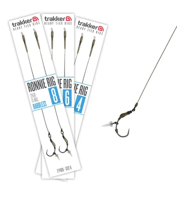 NEU 2025 Trakker Ronnie Rig Fishing Ready Rigs Barbless - ALLE GRÖSSEN VERFÜGBAR