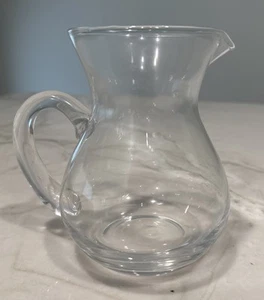 Vintage 5.5" Clear Blown Glass  Water Juice Pitcher - Picture 1 of 7