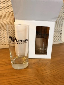 Juego de 12 vasos transparentes con logotipo El Capitan Casino  - Imagen 1 de 3