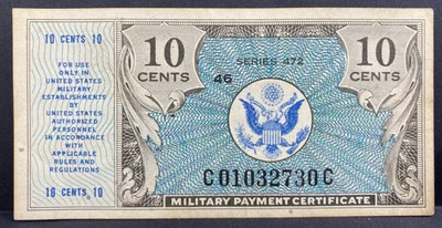 U.S., ND, 10 Cents, Military Payment Certificate Note, circulated / used - Image 1 of 2